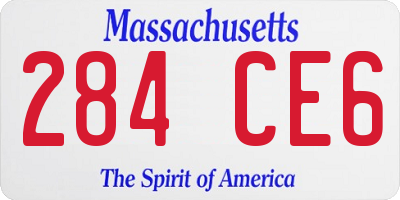 MA license plate 284CE6