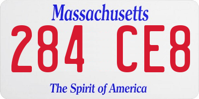 MA license plate 284CE8