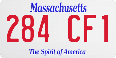MA license plate 284CF1