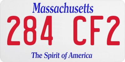 MA license plate 284CF2