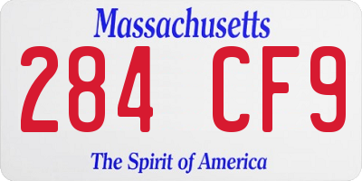 MA license plate 284CF9