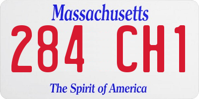 MA license plate 284CH1
