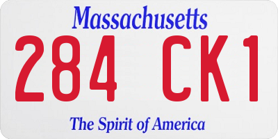 MA license plate 284CK1