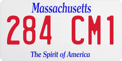 MA license plate 284CM1