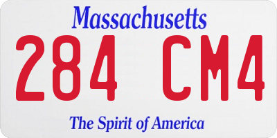 MA license plate 284CM4