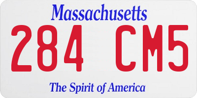 MA license plate 284CM5