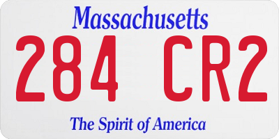 MA license plate 284CR2