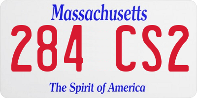 MA license plate 284CS2