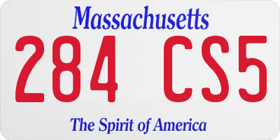 MA license plate 284CS5