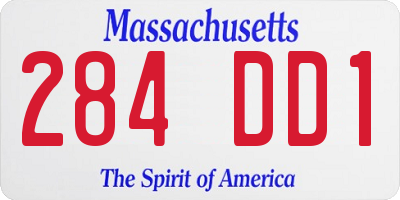 MA license plate 284DD1