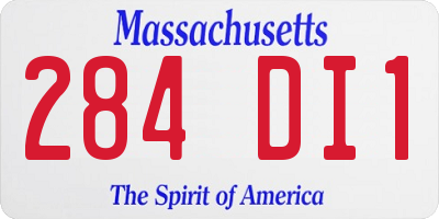 MA license plate 284DI1
