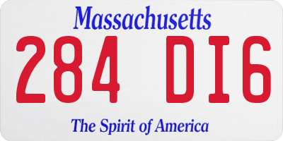 MA license plate 284DI6