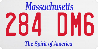 MA license plate 284DM6
