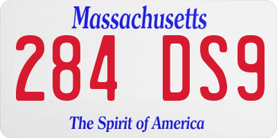 MA license plate 284DS9