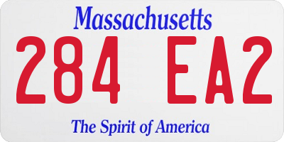 MA license plate 284EA2