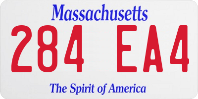 MA license plate 284EA4