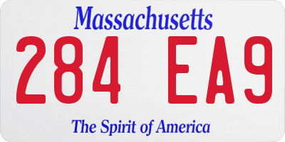MA license plate 284EA9