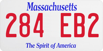 MA license plate 284EB2