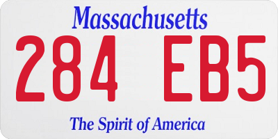 MA license plate 284EB5