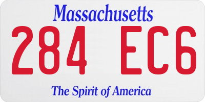 MA license plate 284EC6