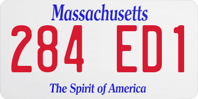 MA license plate 284ED1