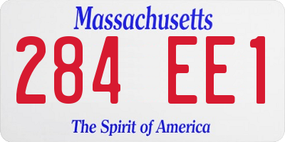 MA license plate 284EE1