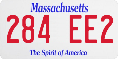 MA license plate 284EE2