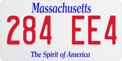 MA license plate 284EE4