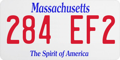 MA license plate 284EF2