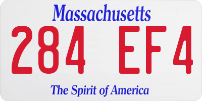 MA license plate 284EF4