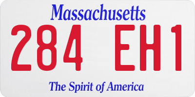 MA license plate 284EH1