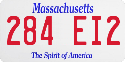 MA license plate 284EI2