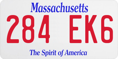 MA license plate 284EK6