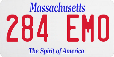 MA license plate 284EM0