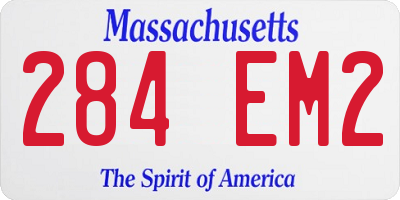 MA license plate 284EM2