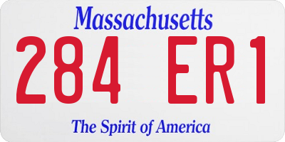 MA license plate 284ER1