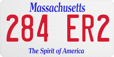 MA license plate 284ER2