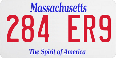 MA license plate 284ER9