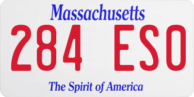 MA license plate 284ES0