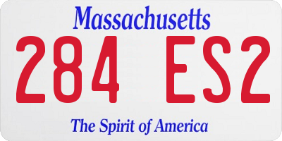 MA license plate 284ES2