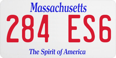 MA license plate 284ES6