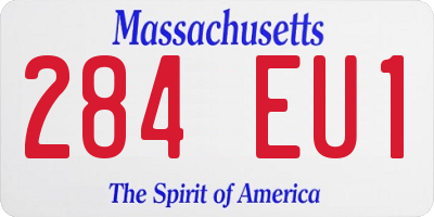 MA license plate 284EU1