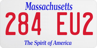 MA license plate 284EU2