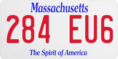 MA license plate 284EU6