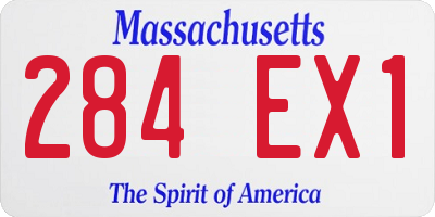 MA license plate 284EX1