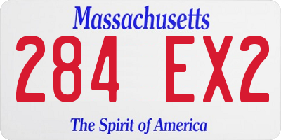 MA license plate 284EX2