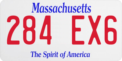 MA license plate 284EX6