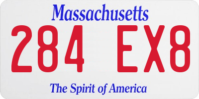 MA license plate 284EX8