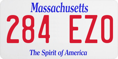 MA license plate 284EZ0