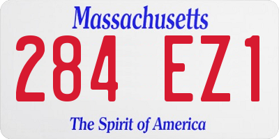 MA license plate 284EZ1